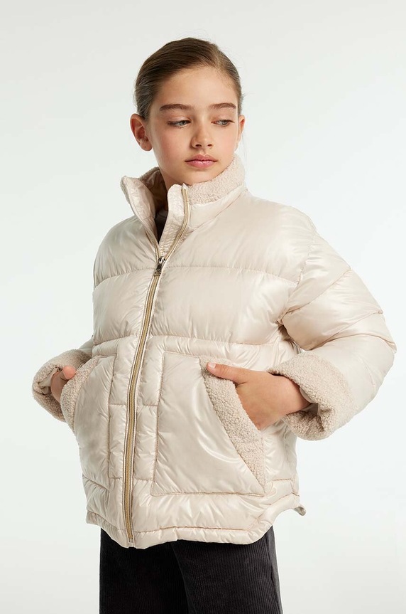 Dječja jakna Mayoral bez kapuljače bež 7485.8E.Junior.9BYH