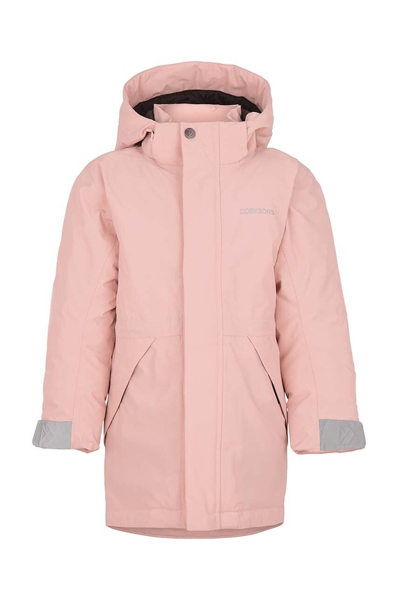 Dječja parka jakna Didriksons TUNDRAN KIDS PARKAS s kapuljačom roza 505526