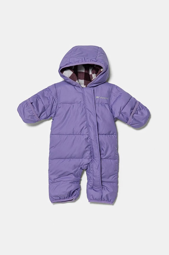 Columbia salopeta din puf pentru bebelusi Snuggly Bunny Bunting cu captuseala violet 2088791.G