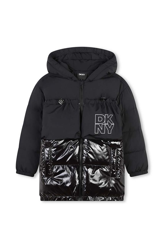 Detská bunda Dkny zateplené čierna D60234.156.162