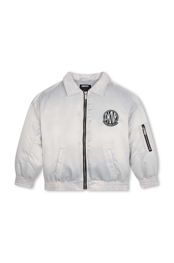 Detská bunda bomber Dkny D60235.114.150 sivá AW24