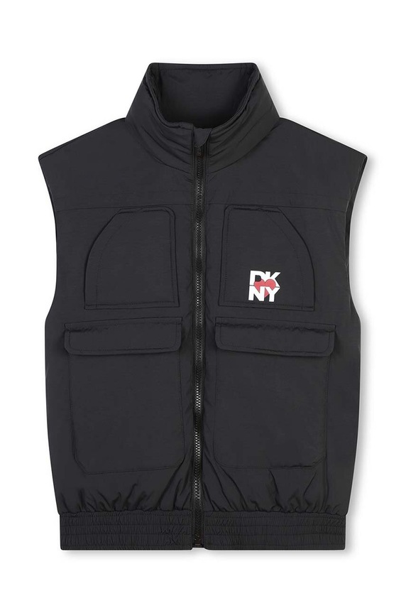 Dětská vesta Dkny s podšívkou černá D60258.156.162