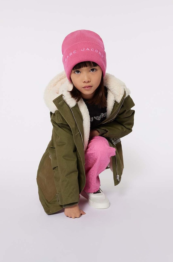 Marc Jacobs parka pentru copii cu captuseala verde W60274.156