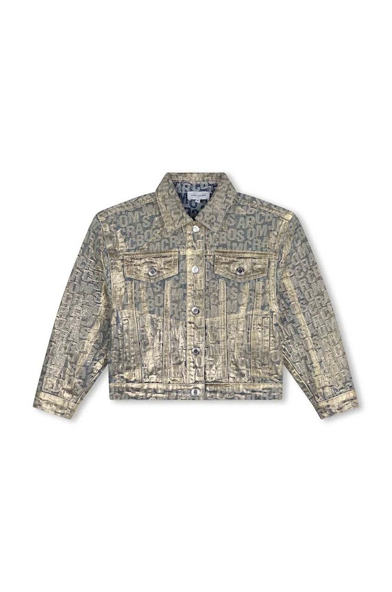 Marc Jacobs geacă din denim pentru copii W60302.114.150 aur AW24