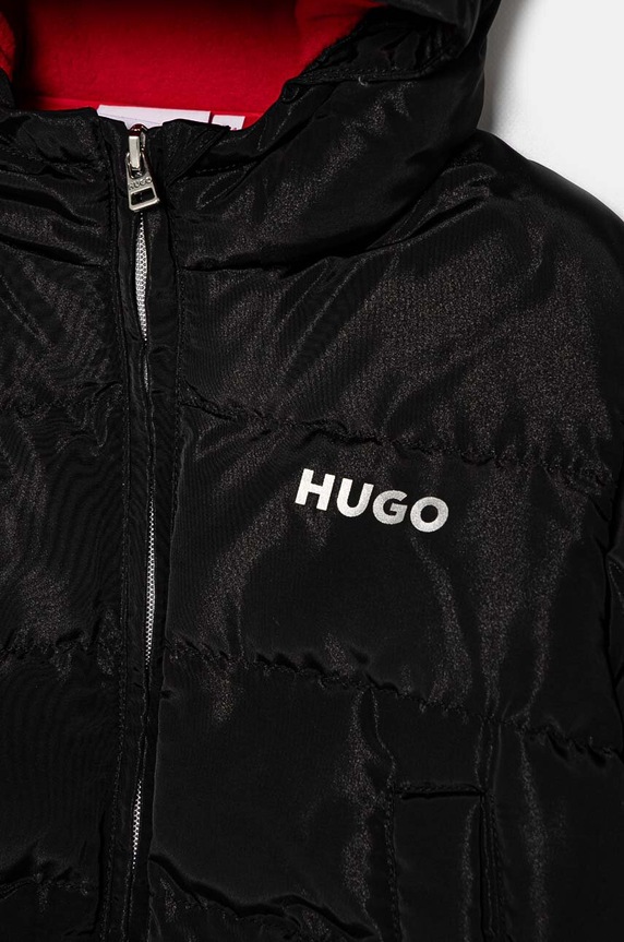 Παιδικό μπουφάν HUGO G00238.114.150 μαύρο AW24