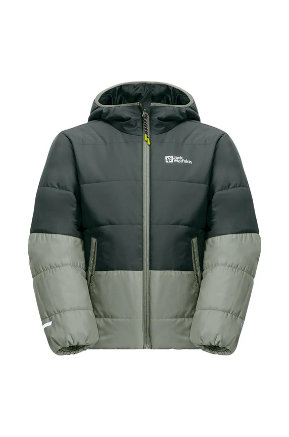 Παιδικό χειμωνιάτικο μπουφάν Jack Wolfskin 1610131.92.152 πράσινο AW24