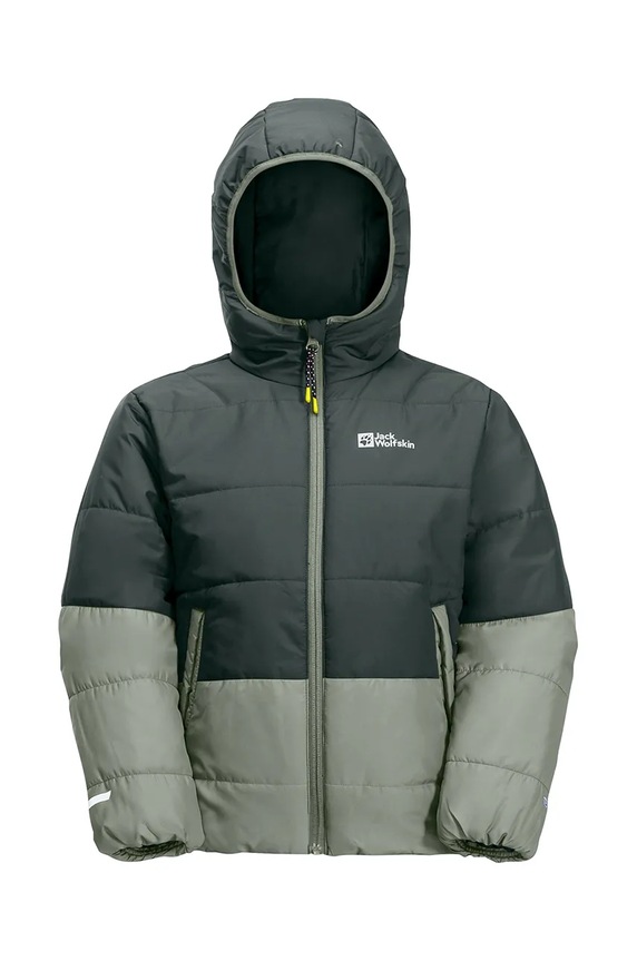 Παιδικό χειμωνιάτικο μπουφάν Jack Wolfskin πράσινο 1610131.92.152