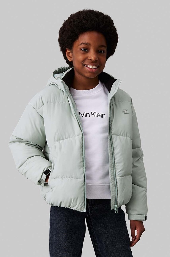 Dječja jakna Calvin Klein Jeans Planet friendly zelena IG0IG02056.9BYH.