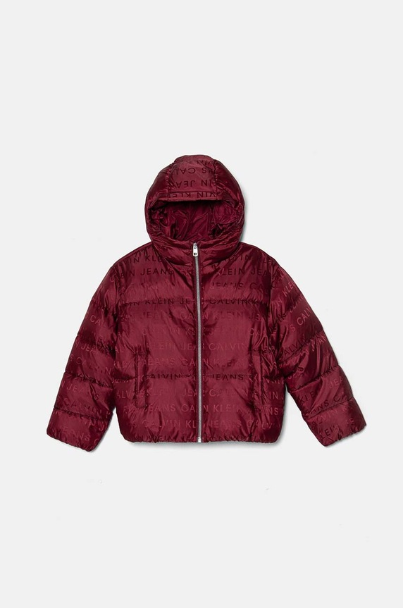 Calvin Klein Jeans kurtka dziecięca IG0IG02730.9BYH. bordowy AW24