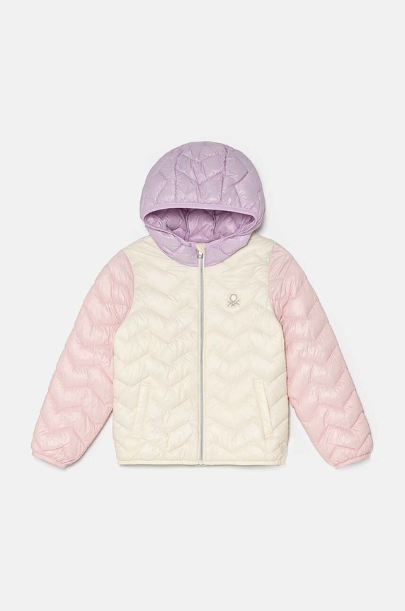 Детско яке United Colors of Benetton с изолация бежов 21INCN04U.G.Seasonal