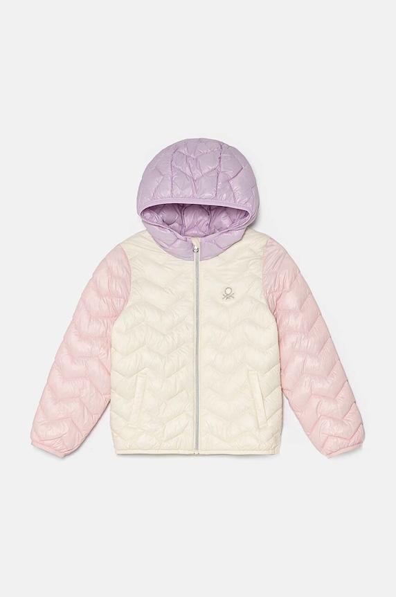 Детско яке United Colors of Benetton с изолация бежов 21INCN04U.G.Seasonal