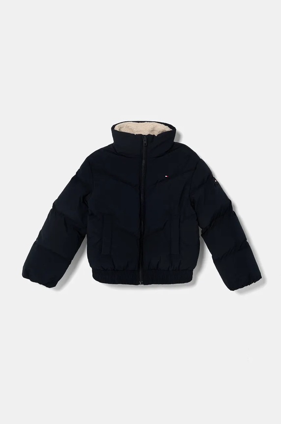 Tommy Hilfiger kurtka dziecięca bez kaptura granatowy KG0KG08160.9BYH.