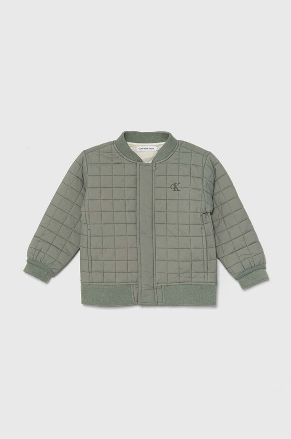 Детско яке бомбър Calvin Klein Jeans бомбър зелен IN0IN00246.9BYH