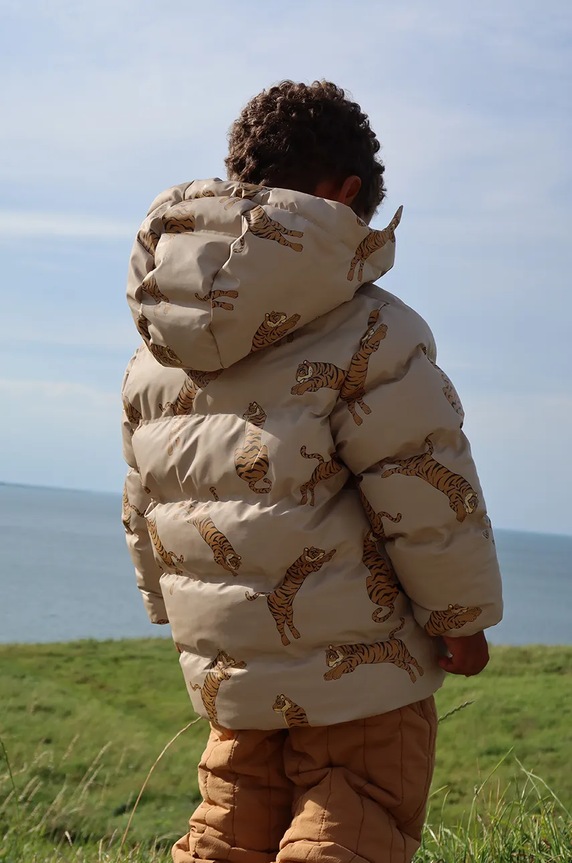 Dětská bunda Konges Sløjd ACE RAIN JACKET přechodné hnědá KS101200