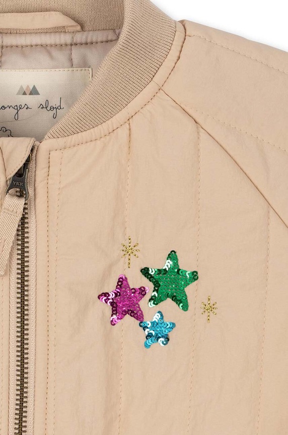 Момче Детско яке бомбър Konges Sløjd JUNO SEQUIN BOMBER JACKET KS101250 бежов