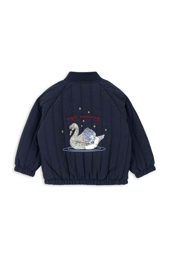 Детско яке бомбър Konges Sløjd JUNO SEQUIN BOMBER JACKET бомбър тъмносин KS101250