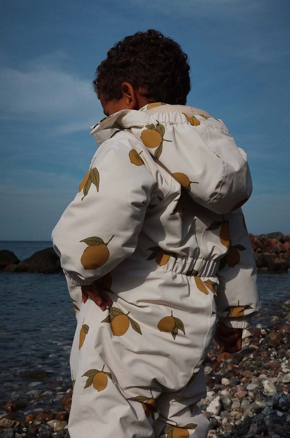 Dětská zimní kombinéza Konges Sløjd NOHR SNOWSUIT PRINT s podšívkou béžová KS101277