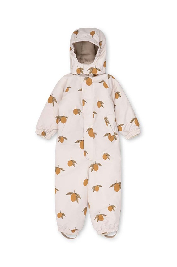 Dětská zimní kombinéza Konges Sløjd NOHR SNOWSUIT PRINT KS101277 béžová AW24
