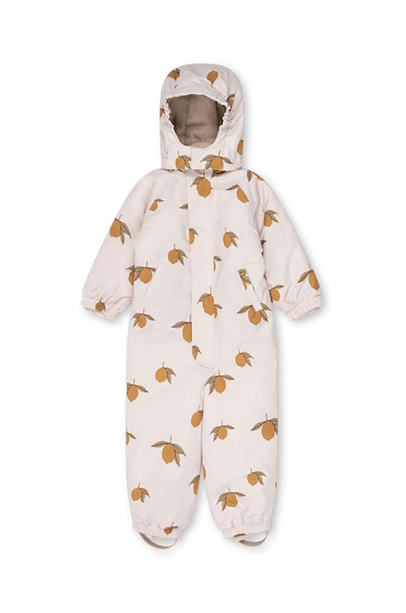 Dětská zimní kombinéza Konges Sløjd NOHR SNOWSUIT PRINT KS101277 béžová AW24