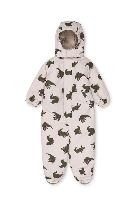 Детски зимен гащеризон Konges Sløjd NOHR SNOWSUIT PRINT KS101277 бежов AW24