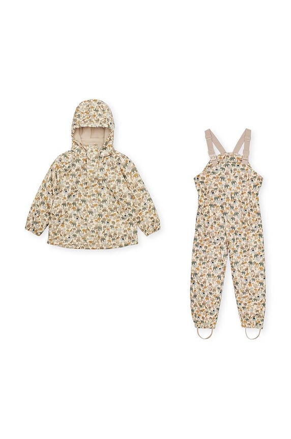 Детски комплект Konges Sløjd RAINY PALME SET с изолация бежов KS101286