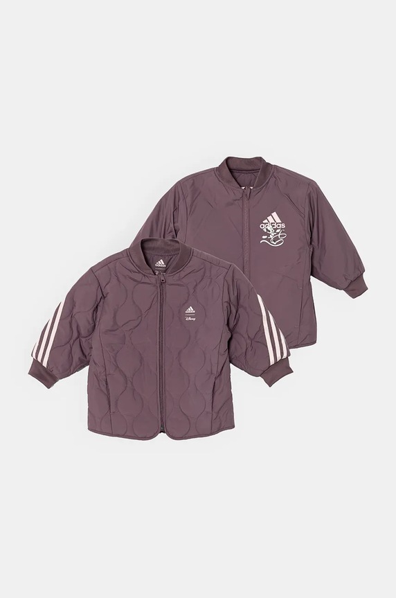 Детско яке с две лица adidas LG DY MDKT IV9651 виолетов AW24