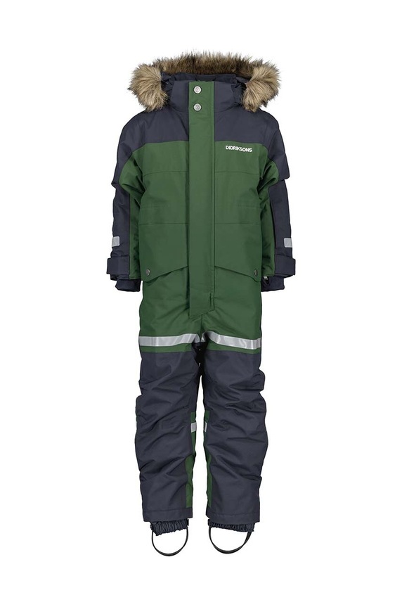 Dječji zimski kombinezon Didriksons BJÄRVEN KDS COVER 505466 zelena AW24