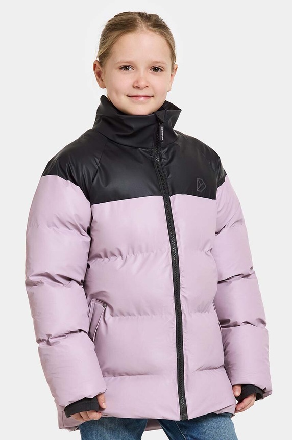 Dětská bunda Didriksons MEGA KIDS JKT s podšívkou fialová 505364