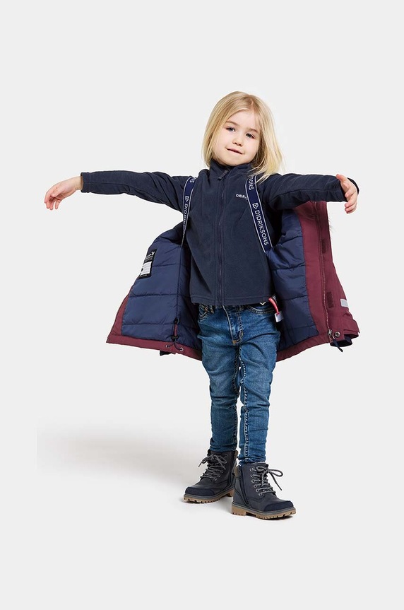 Dětská bunda Didriksons BJÄRVEN KIDS PARKA burgundské 505470