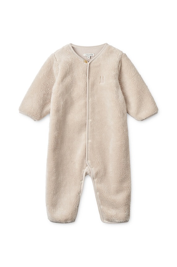 Бебешки гащеризон Liewood Bailey Baby Pile Jumpsuit LW19189 бежов AW25