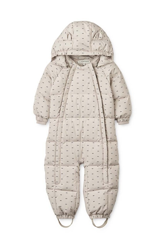 Liewood kombinezon zimowy niemowlęcy Sylvie Baby Snowsuit LW19403 szary AW24