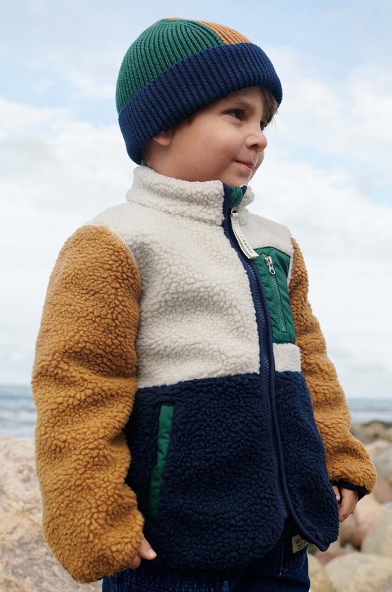 Μπουφάν Liewood Nolan Pile Jacket χωρίς κουκούλα σκούρο μπλε LW19877