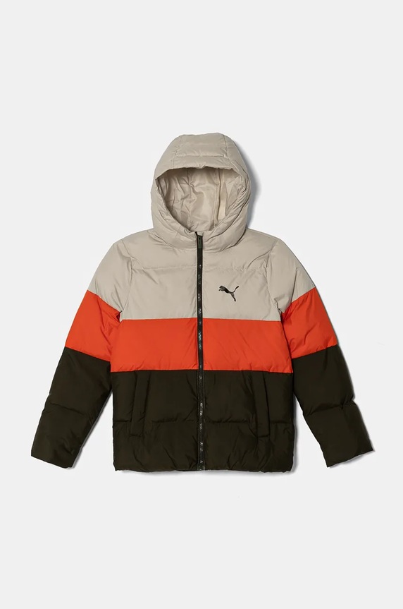 Детско яке Puma Poly Hooded ffer Jacket с изолация зелен 626502