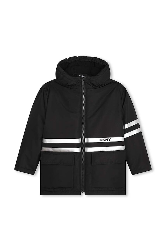 Παιδικό μπουφάν Dkny D60203.114.150 μαύρο AW24