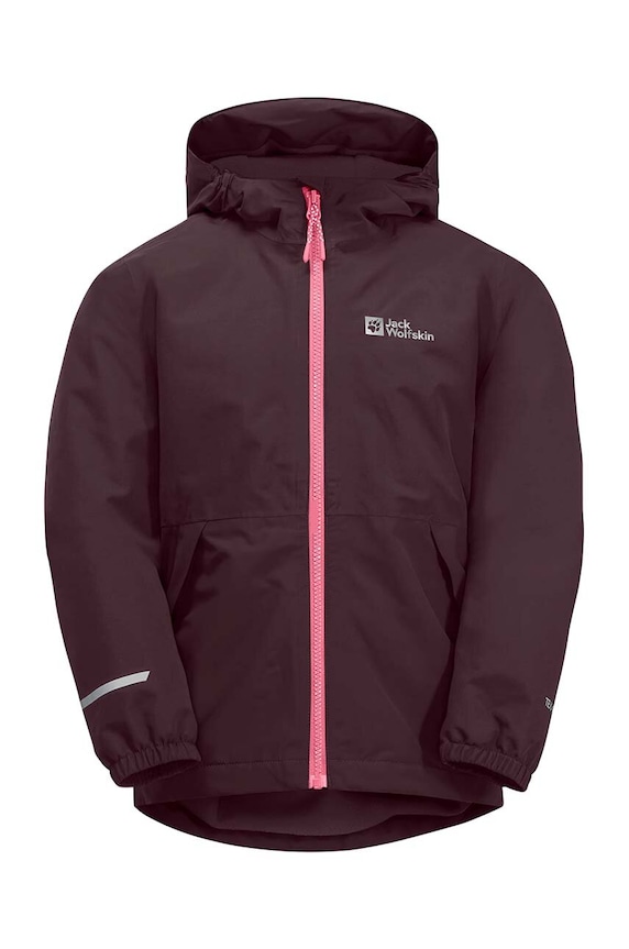 Detská lyžiarska bunda Jack Wolfskin 1607982.92.152 burgundské AW24