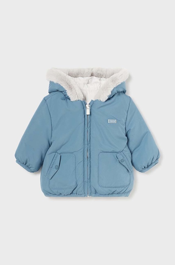 Бебешко яке с две лица Mayoral Newborn с изолация син 2457.1L.Newborn.9BYH