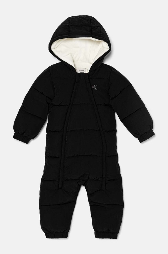 Бебешки гащеризон Calvin Klein Jeans с изолация черен IN0IN00243.9BYH