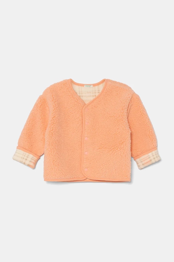 United Colors of Benetton bluza polarowa niemowlęca wzorzyste pomarańczowy 3EKNA501G.K.W.Seasonal
