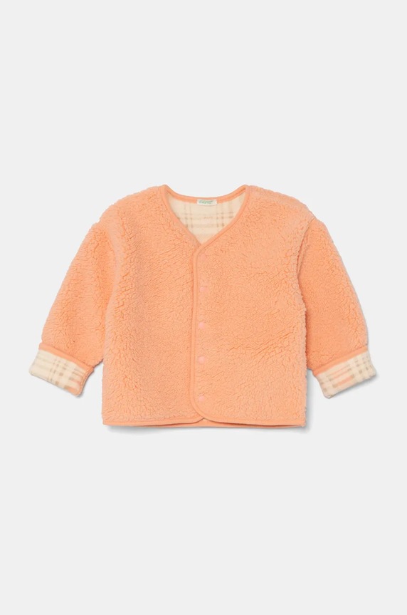 United Colors of Benetton bluza polarowa niemowlęca wzorzyste pomarańczowy 3EKNA501G.K.W.Seasonal