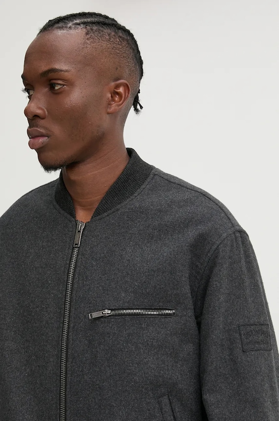Iceberg giacca bomber in misto lana O071.3068 grigio