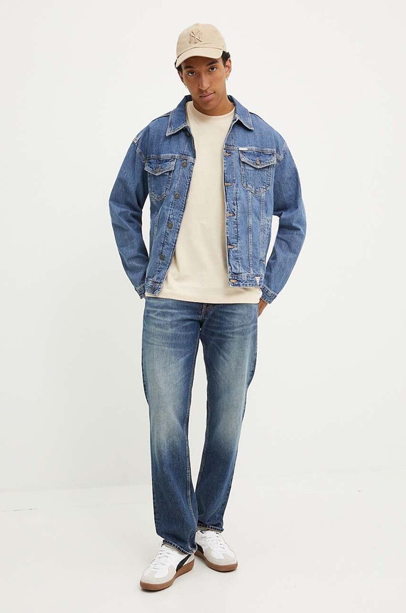 Rifľová bunda Guess Jeans M4YN38.D5DO2 modrá AW24
