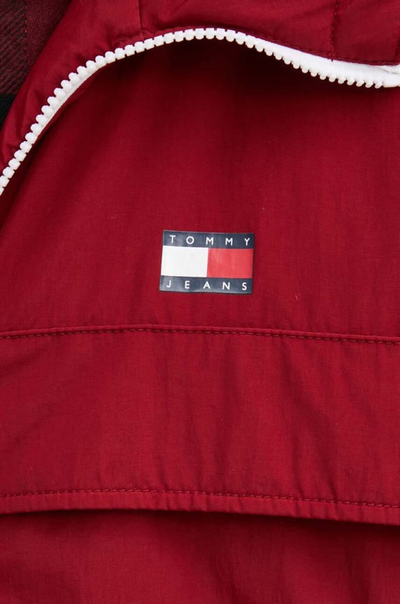 Tommy Jeans rövid kabát DM0DM18908 burgundia