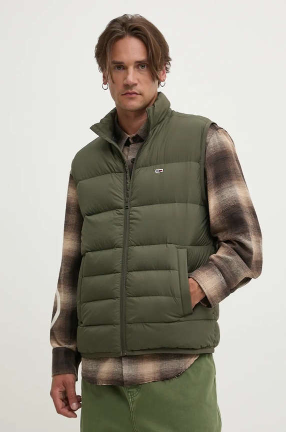 Αμάνικο από πούπουλα Tommy Jeans άλλο πράσινο DM0DM18896