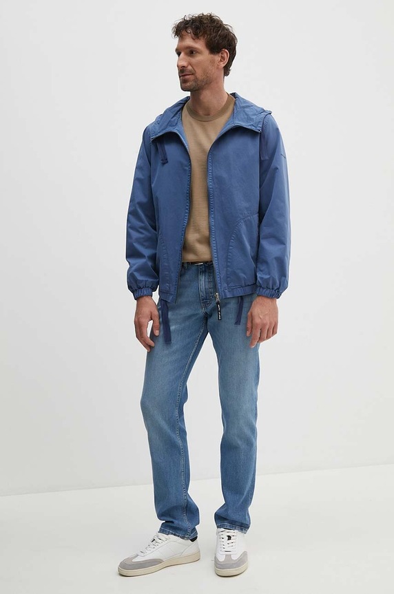 Βαμβακερό σακάκι Pepe Jeans TOD PM402990 μπλε AW24