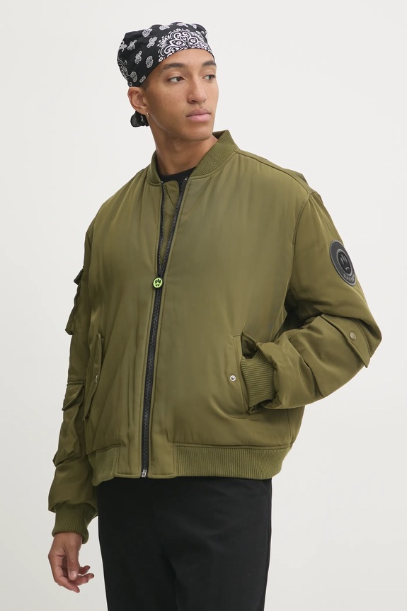 Bomber jakna Barrow s toplom postavom zelena F4BWUAJK003