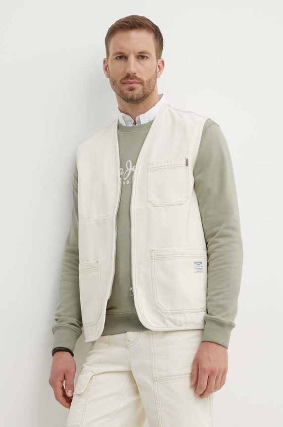 Джинсовая безрукавка Pepe Jeans ELM UTILTY GILET бежевый PM402999