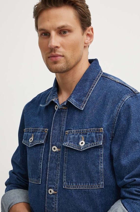 Pepe Jeans kurtka jeansowa WORKER granatowy PM403003HW5