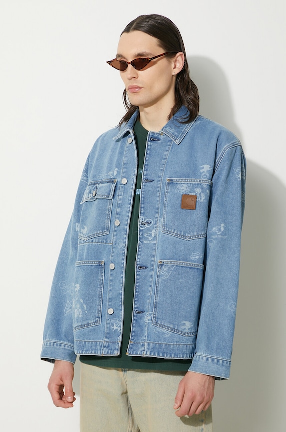 Carhartt WIP denim jacket Stamp Jacket blue I033743.2LN35