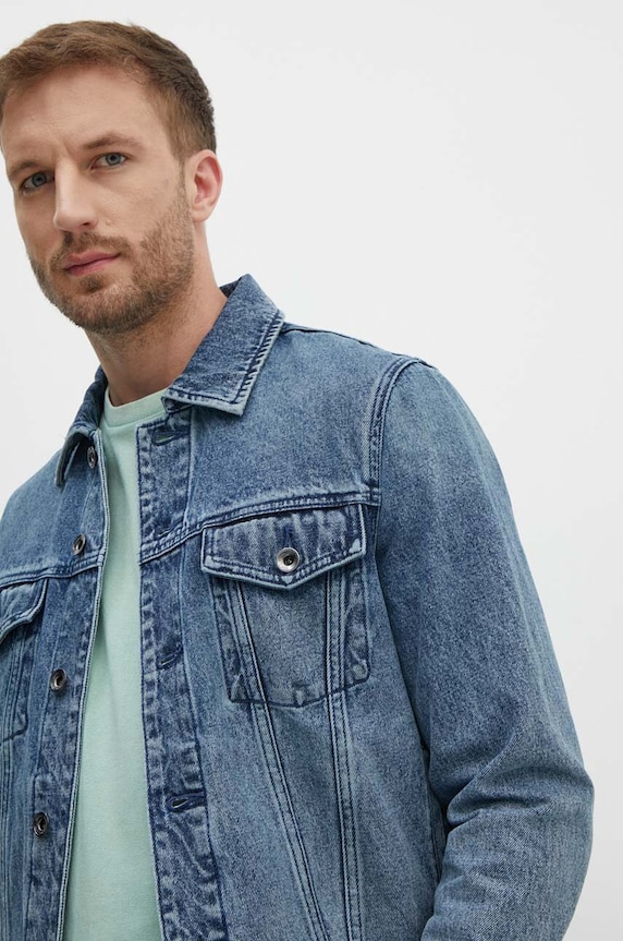 Michael Kors geacă din denim necaptusit albastru CR4206KFAU