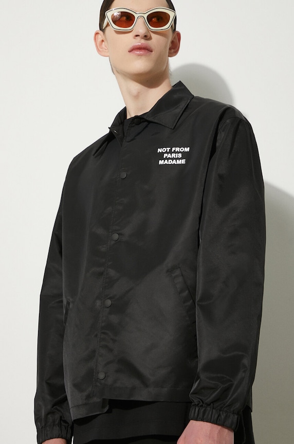 Πουκάμισο μπουφάν Drôle de Monsieur La Veste Slogan PERM.JT183.PA014.BL